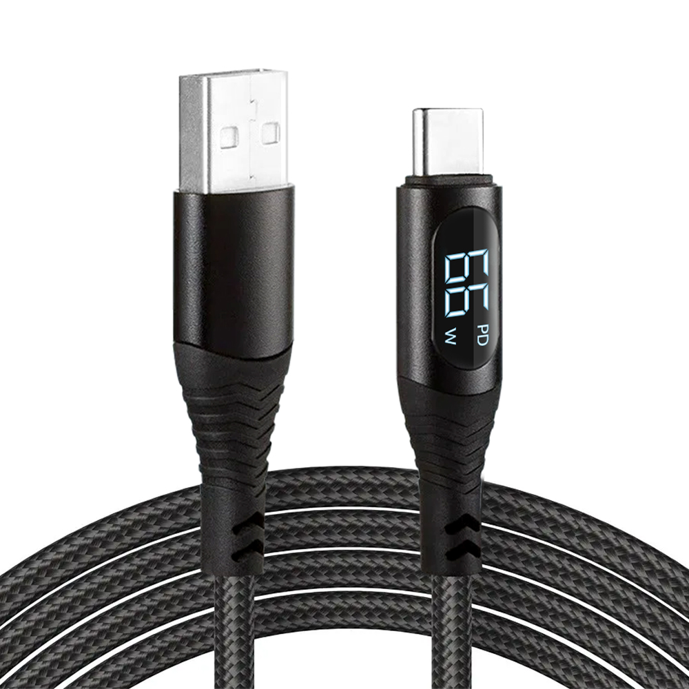 아이이피 라이트닝 디스플레이 66W PD USB A to C 초고속 충전케이블 1.2m