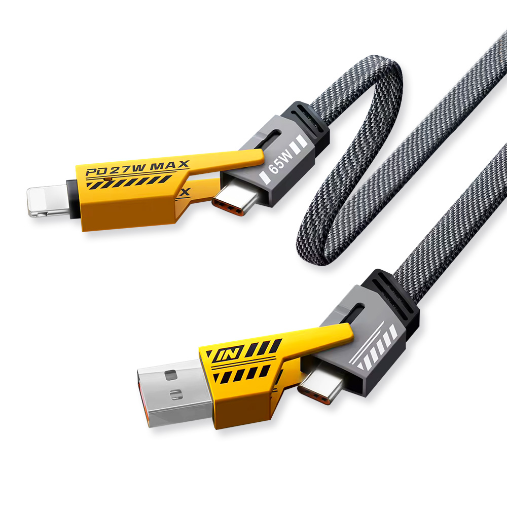 아이이피 4in1 멀티 고속 충전 케이블 C타입 라이트닝 USB-A