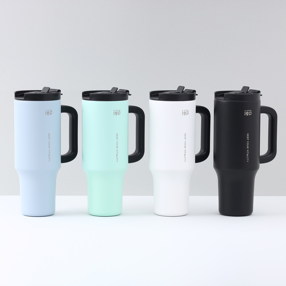 [리퍼] 아이이피 V99 몬스터텀블러 대용량 1.18L 손잡이 빨대뚜껑 머그 콜드컵